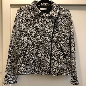 Mango leopard print moto jacket